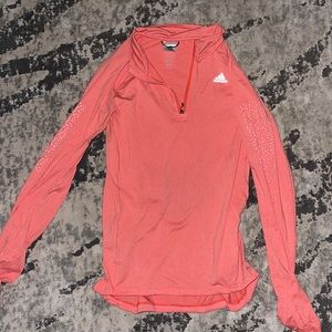 Adidas climalite half zip with details on sleeves